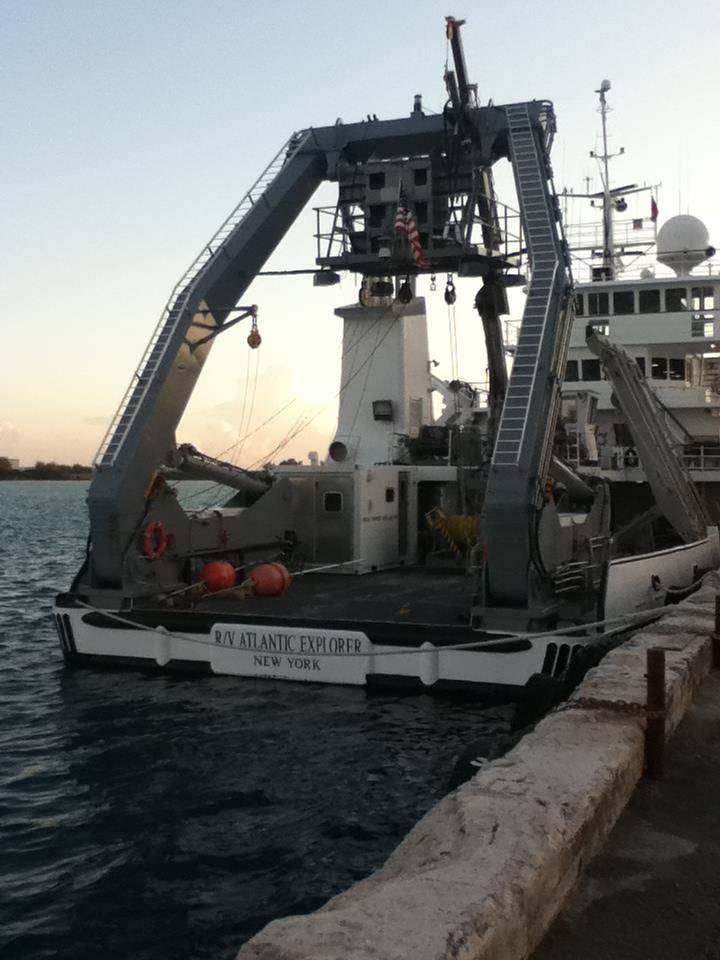 Rear view of the R/V Atlantic Explorer Oceanographic Vessel